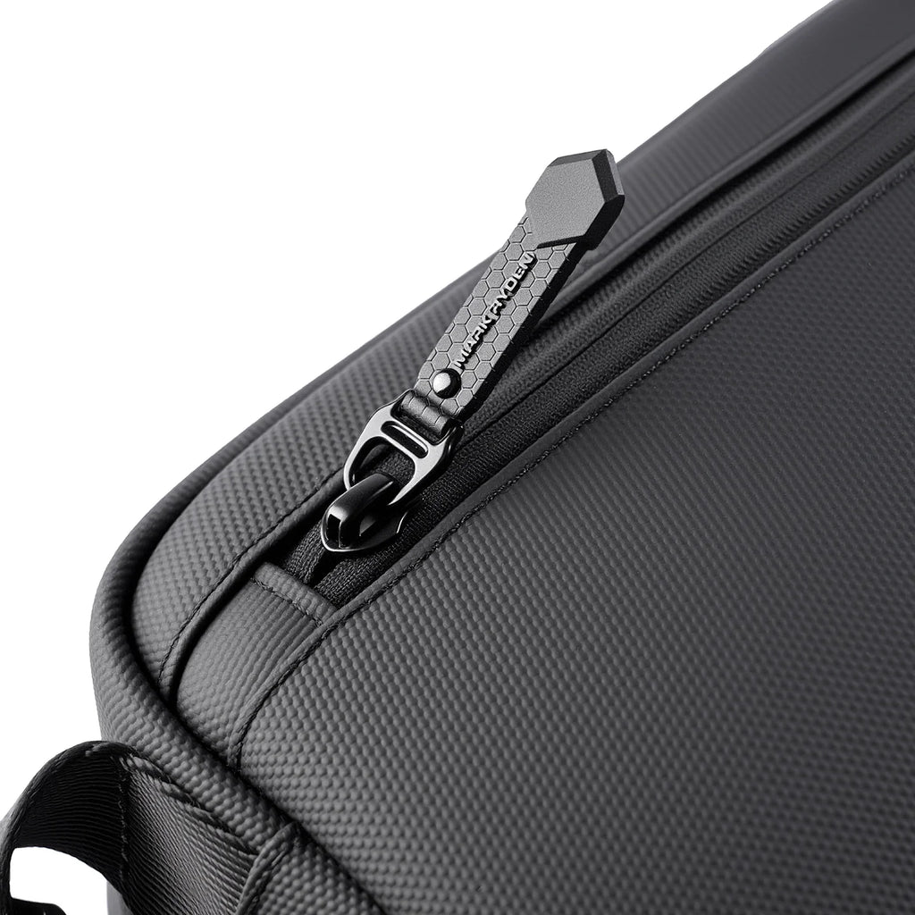 ExecSlim: Slim Business Crossbody Bag with 3 Compartments and Key Hook