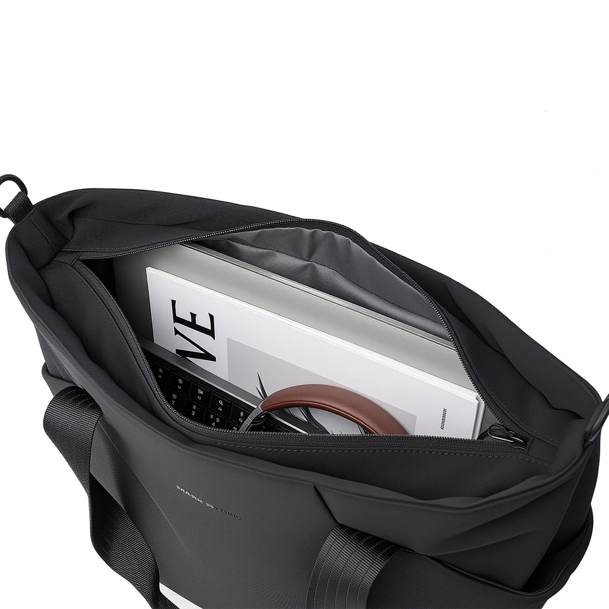 ToteShift: 16L Water-Resistant Laptop Tote Bag with Detachable Crossbody Strap
