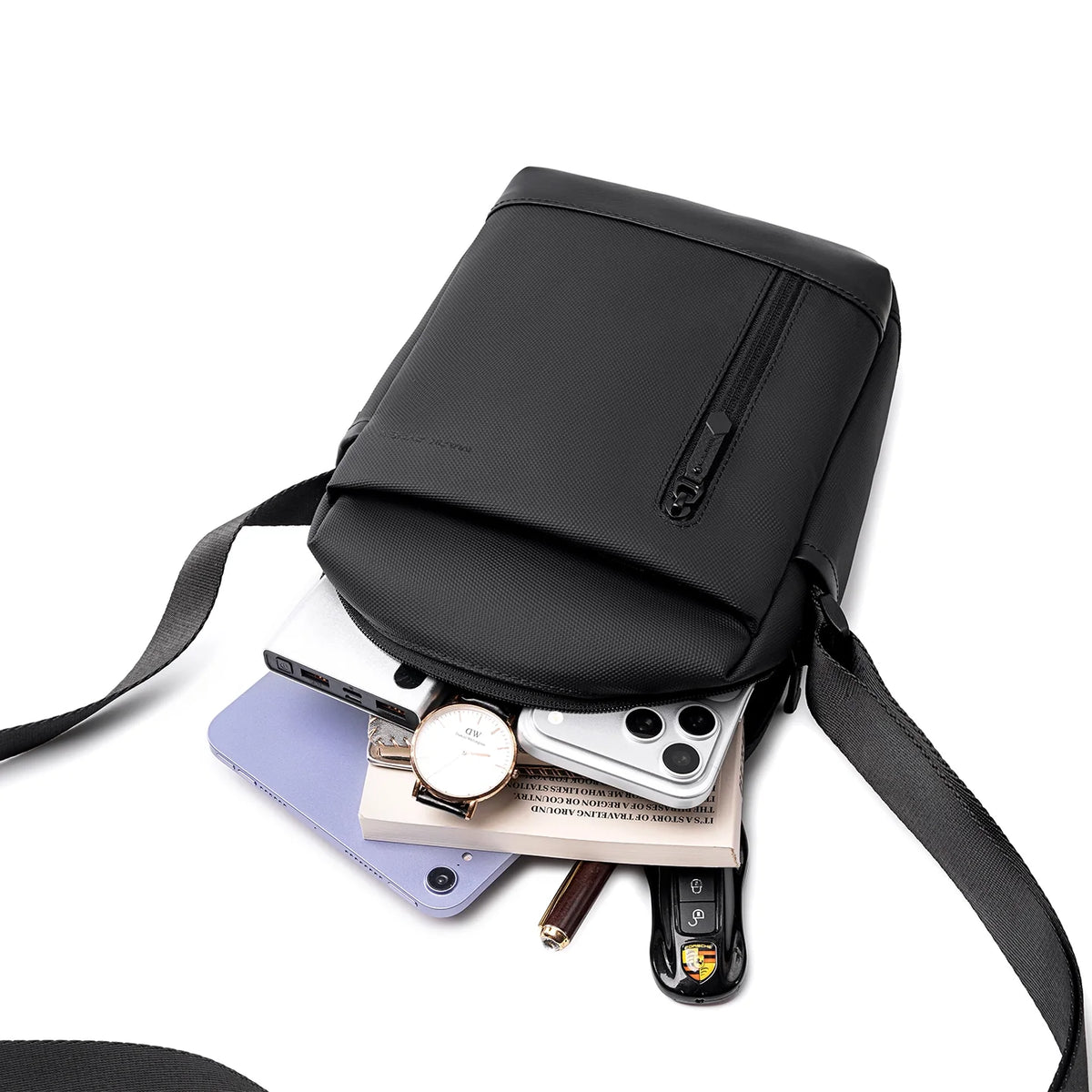 HydroCarry: Crossbody Sling with Multi-Pocket Design for Daily Commute