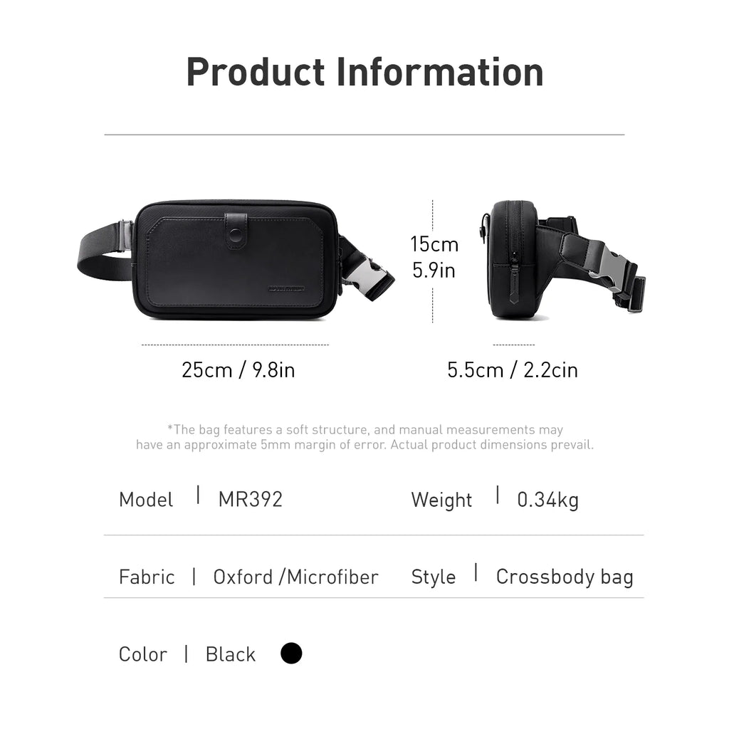 MetroCatch: 2L Sling Bag with Quick-Release Metal Buckle for City Explorers