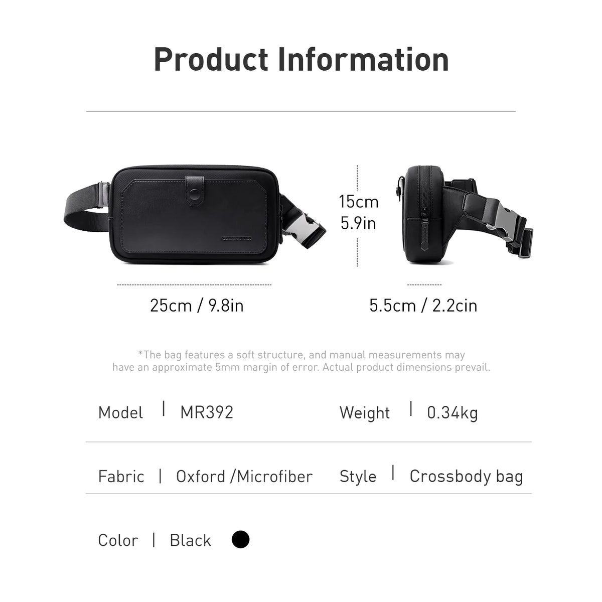 MetroCatch: 2L Sling Bag with Quick-Release Metal Buckle for City Explorers