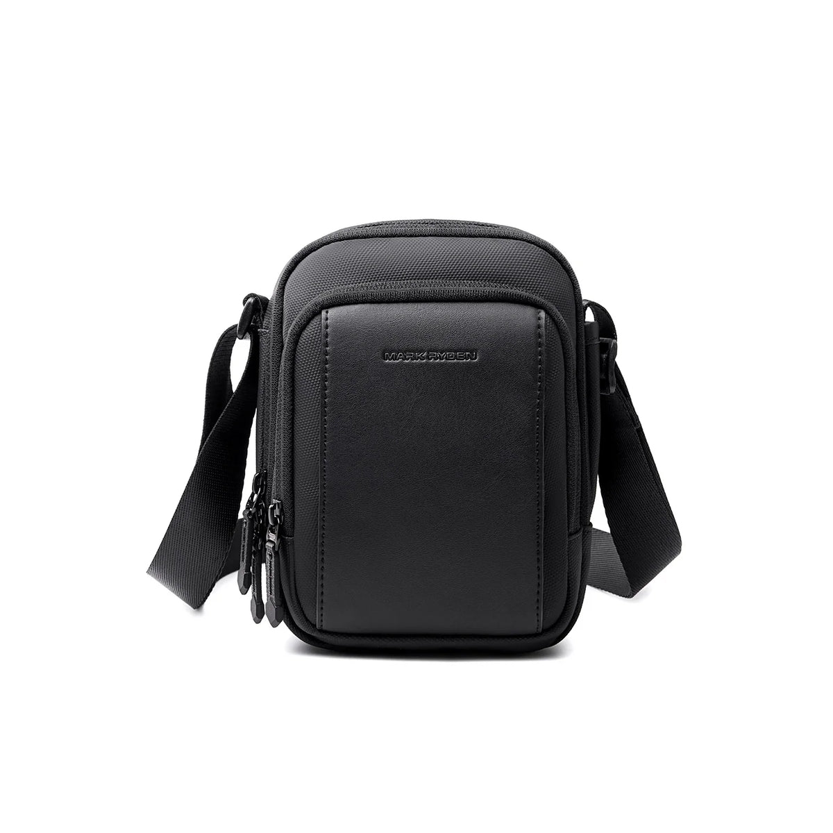 ZipCube: 3-Zip Mini Crossbody Phone Bag with Splash-Resistant Fabric for Men