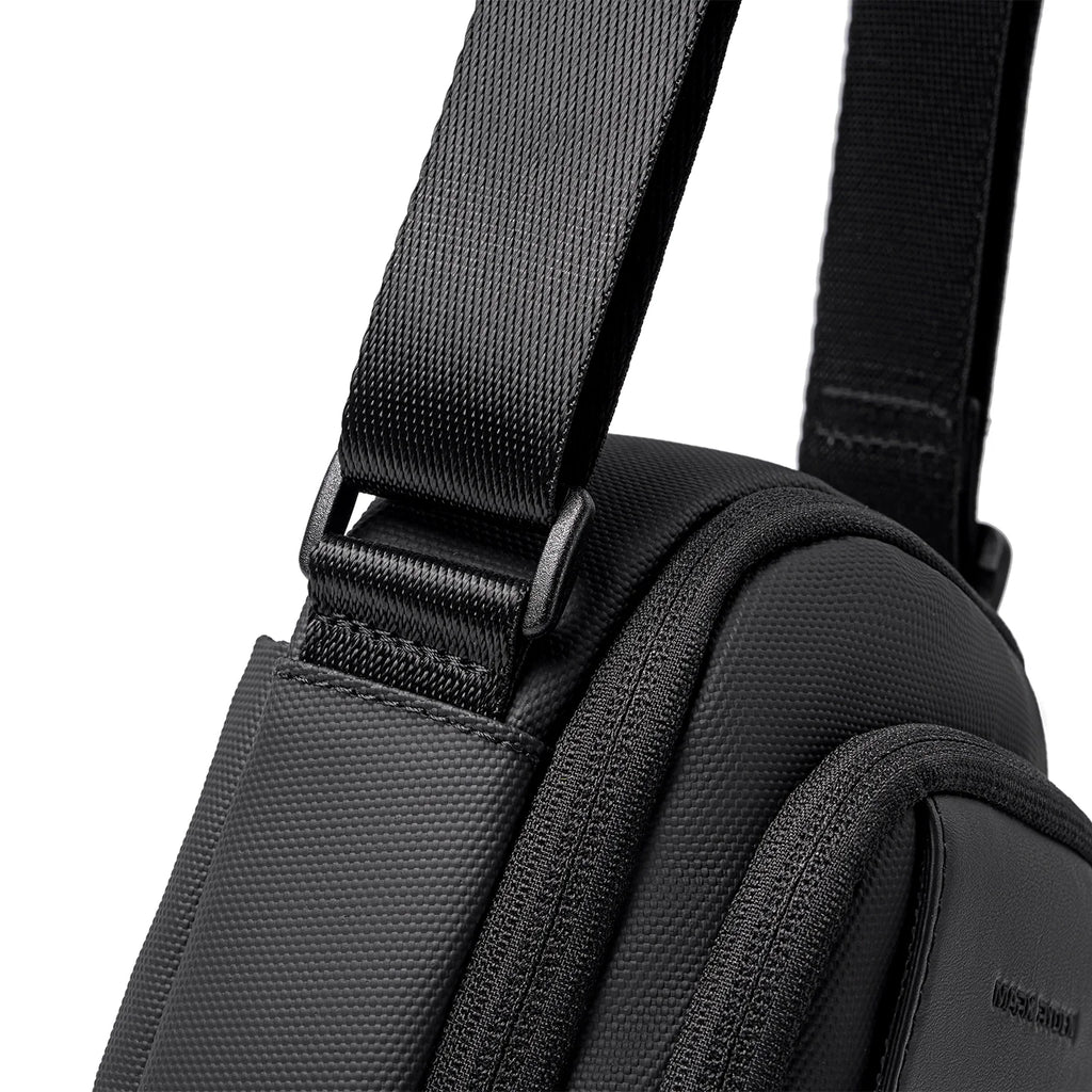 ZipCube: 3-Zip Mini Crossbody Phone Bag with Splash-Resistant Fabric for Men