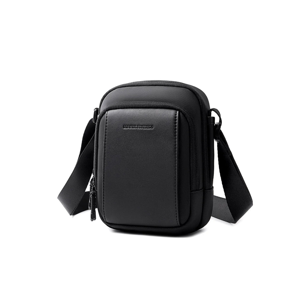 ZipCube: 3-Zip Mini Crossbody Phone Bag with Splash-Resistant Fabric for Men