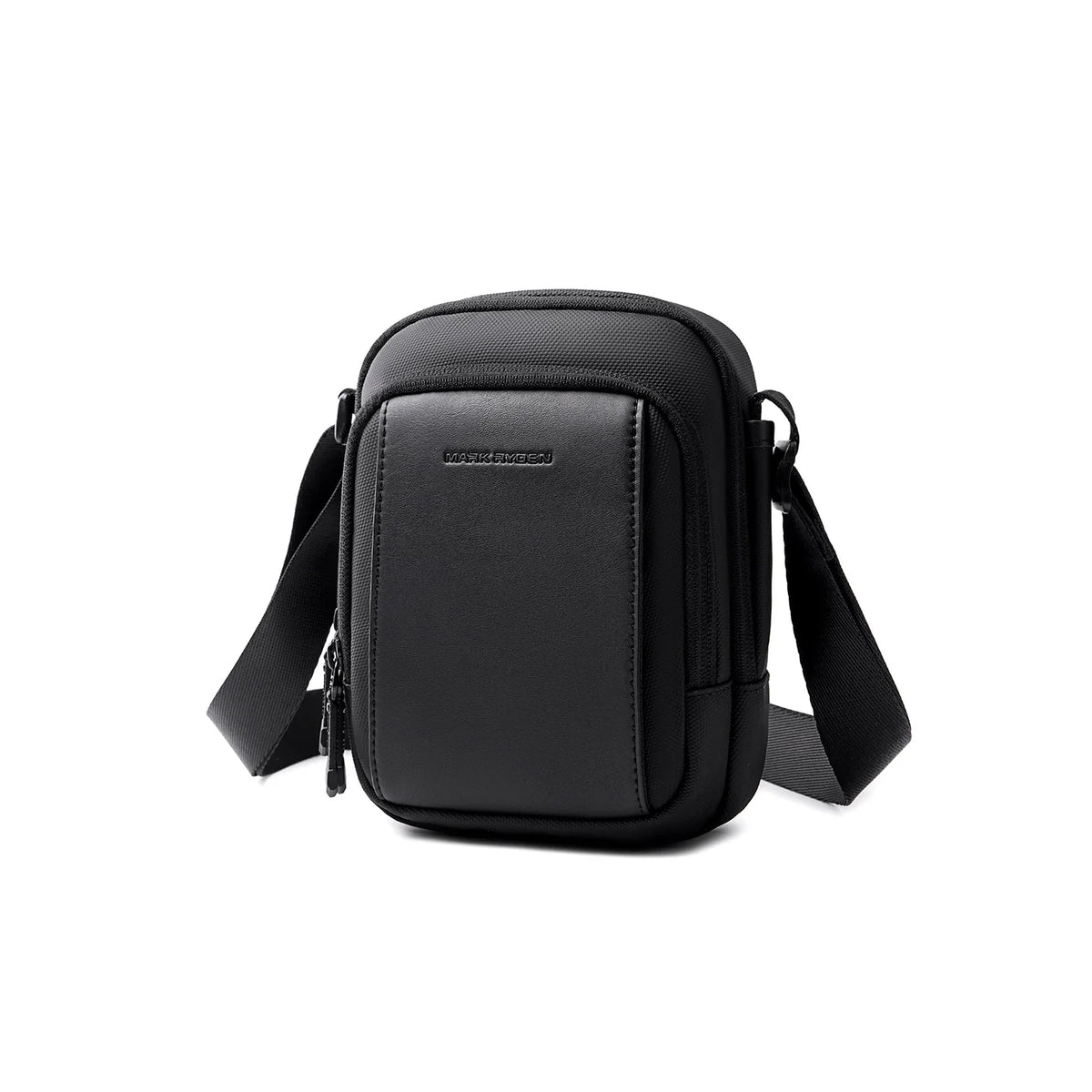 ZipCube: 3-Zip Mini Crossbody Phone Bag with Splash-Resistant Fabric for Men