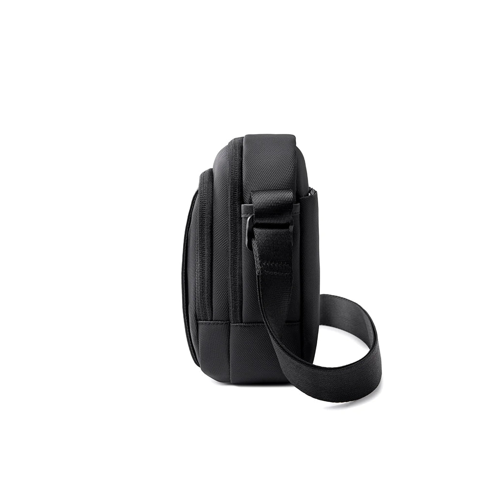 ZipCube: 3-Zip Mini Crossbody Phone Bag with Splash-Resistant Fabric for Men